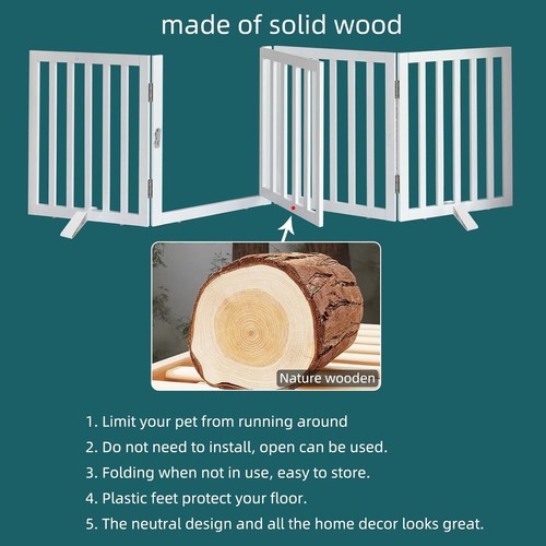 Versatile Indoor Dog Fence - Freestanding, Foldable, No Assembly, 32" tall - 第 7/8 張圖片