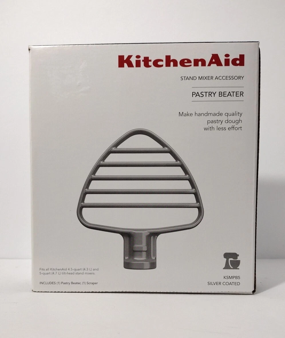 KitchenAid Pastry Tilt Head Stand Mixer Beater Attachment, Silver