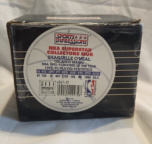 Tazza da collezione Shaquille O'Neal NBA Superstar 1993 impressioni sportive vintage - Foto 4 di 4