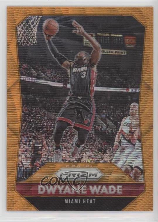 2015-16 Panini Prizm Orange Wave Prizm Dwyane Wade #64 HOF