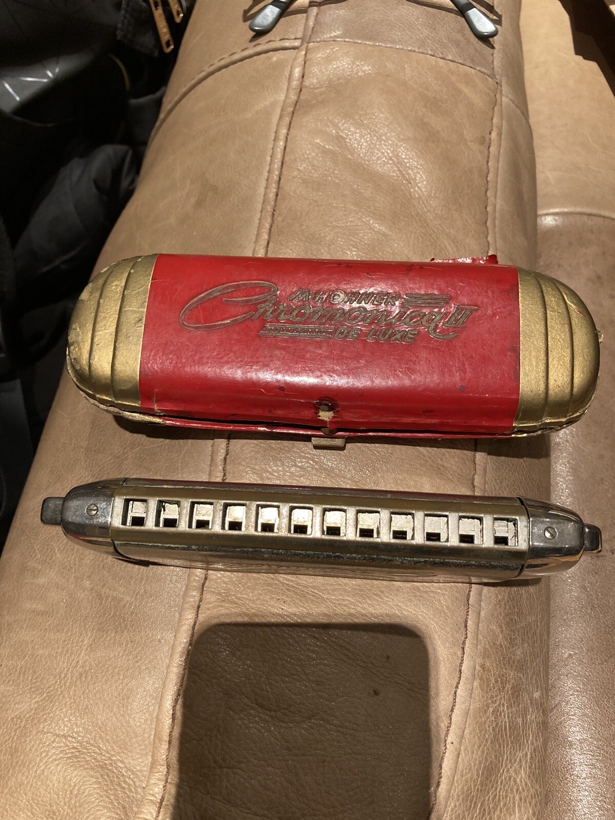 COLLECTIBLE VINTAGE M. HOHNER CHROMONICA II DELUXE HARMONICA AND CASE. eBay
