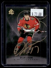 2020-21 SP Authentic Black Autograph Dylan Strome Auto Chicago Blackhawks #15