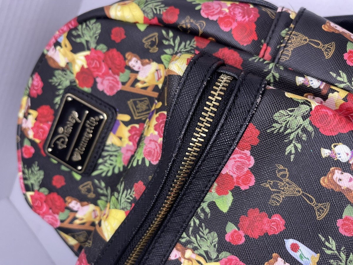 Disney Loungefly 2018 Beauty & The Beast Belle Roses Black Mini Backpack NOW AVAILABLE: New Beauty and the Beast Belle Sketch Mini  main image 2