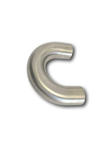 EXHAUST PIPE MANDREL BEND STAINLESS STEEL (316) 1 1/2" 180 DEGREE SHORT LEG - Picture 7 of 8