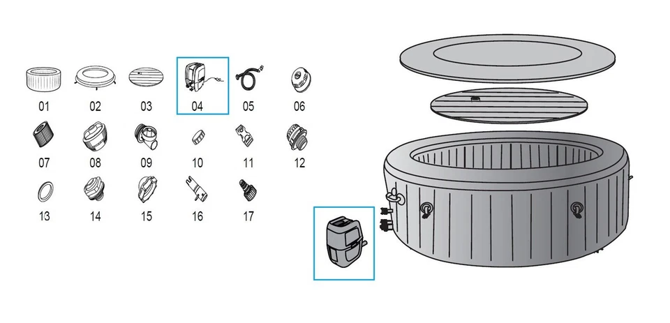 Bestway® LAY-Z-SPA® Miami AirJet™ Pumpe für Whirlpool - Bild 2 von 3