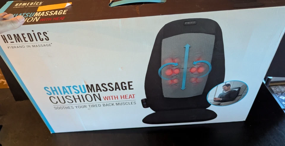 Cojín de masaje Homedics Shiatsu con calor 3 zonas de masaje y control remoto integrado Foto 2 de 4