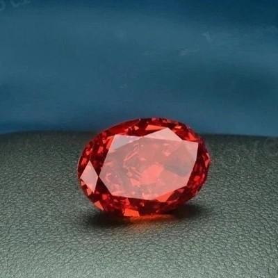 Red Zircon Oval Cut 14.85 Ct Cambodian Natural EGL Certified Loose Gemstone