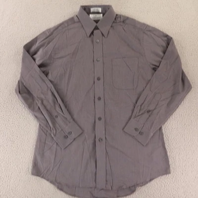 Barrington Shirt Mens M 15 32/33 Gray Geometric 100% Cotton Button Up Pocket - Image 1 of 4