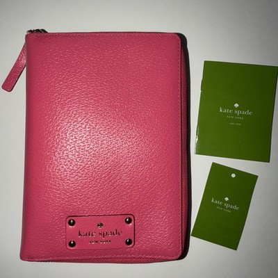 Kate Spade New York *Cabaret Pink* Wellesley Leather Zippered Organizer Planner