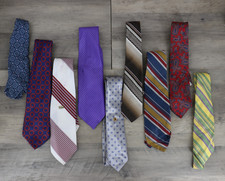 VINTAGE Mens One Size Neck Tie Bundle Lot