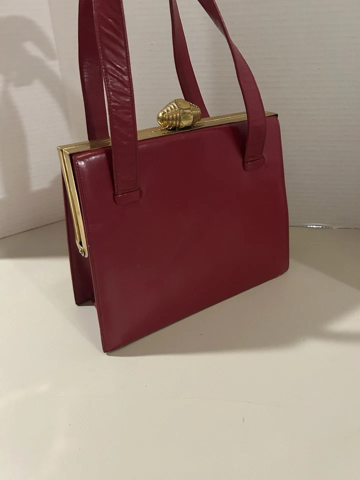 Cartera caja roja Art Deco vintage años 50 Foto 3 de 4