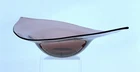 Blenko Handmade Glass 955M Asymmetrical Bowl in Amethyst Winslow Etched Design