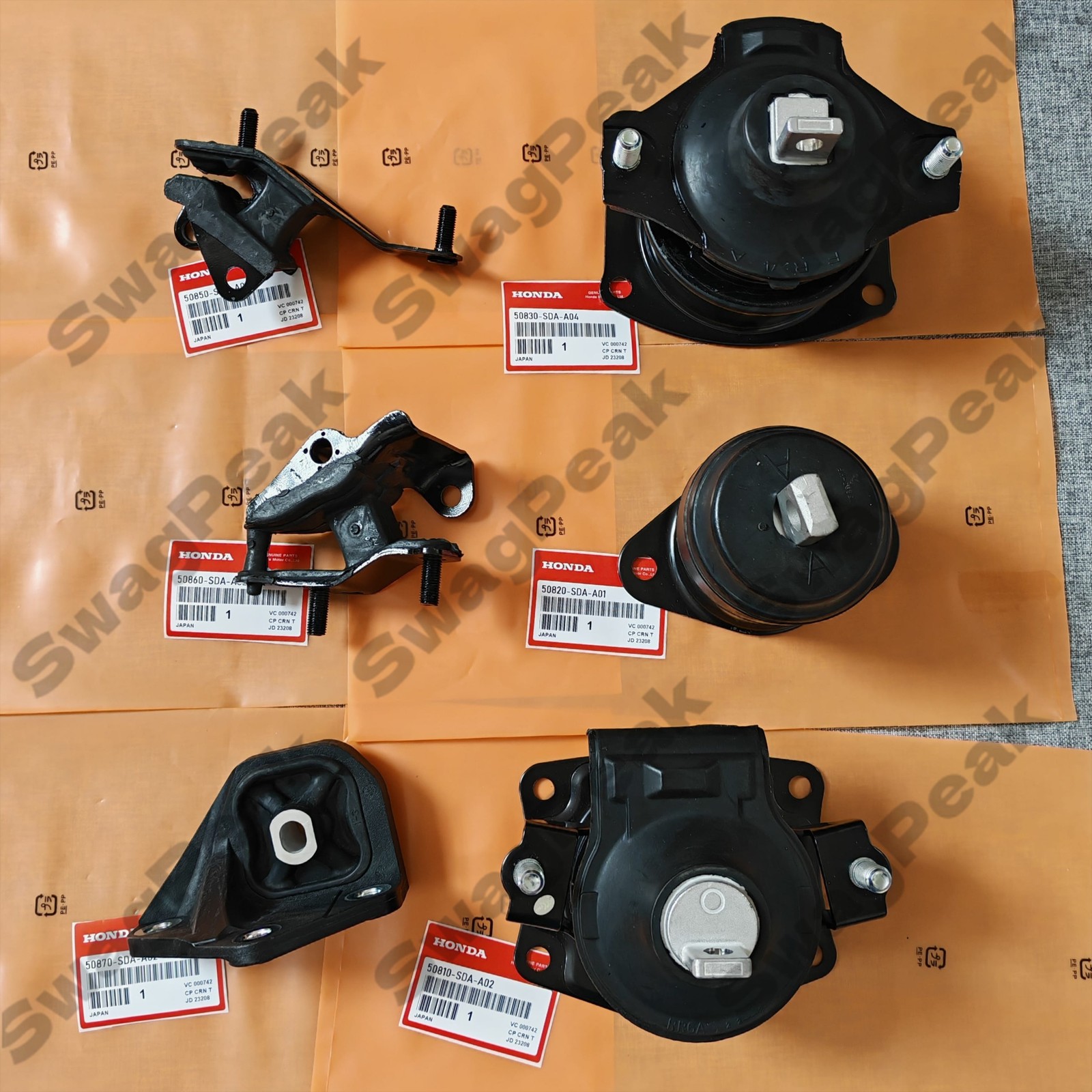 6PCS OEM Engine Motor & Transmission Mount Set For 2007-2003 Honda Accord 2.4L