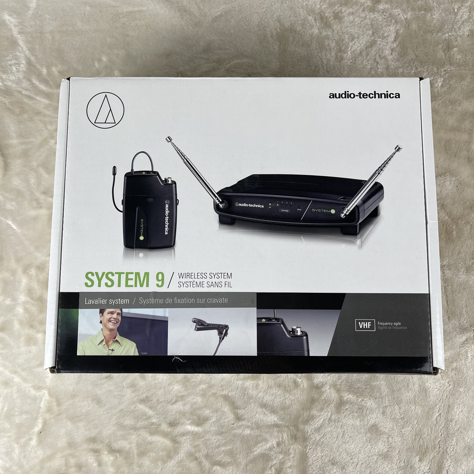 Audio-technica System 9 Atw-901a/l Vhf Wireless Unipak System (Untested)