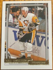1992-93 Topps Gold Kjell Samuelsson #352 Pittsburgh Penguins