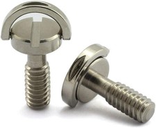 2Pcs 1/4-20 Thread D-Ring Stainless Steel Camera Fixing Screws for Camera Tripod