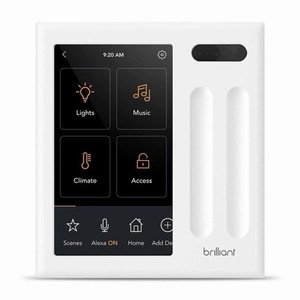 Brilliant 2-Switch Smart Home Control Panel Wireless Wi-Fi Alexa Google Home