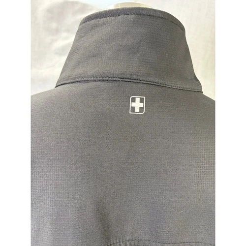 Swiss Tech Black Fleece Lined Softshell Full Zip Jacket Mens XL image 9