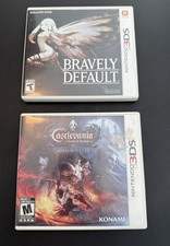 NO GAMES 2x  3ds cases lot with manuals Bravely Default & Castelvania