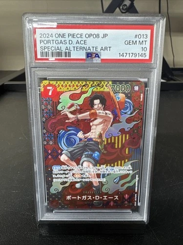 PSA 10 Ace OP02-013 SR SP Alt Art Two Legends OP-08 ONE PIECE Card Japanese