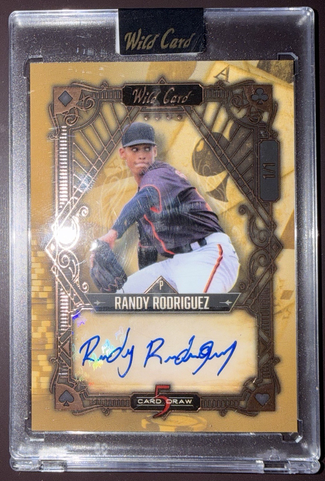 2023 Randy Rodriguez Wild Card 5 Card Draw #5CVD-64 Auto 1/1