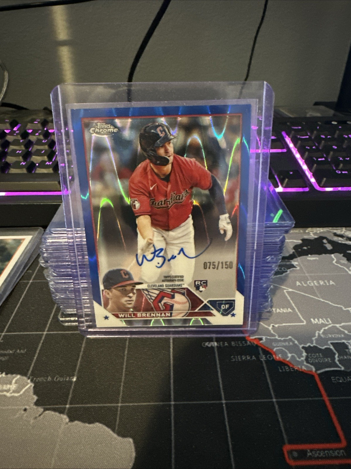 2023 Topps Chrome - Rookie Autographs Will Brennan  Blue RayWave Refractor /150