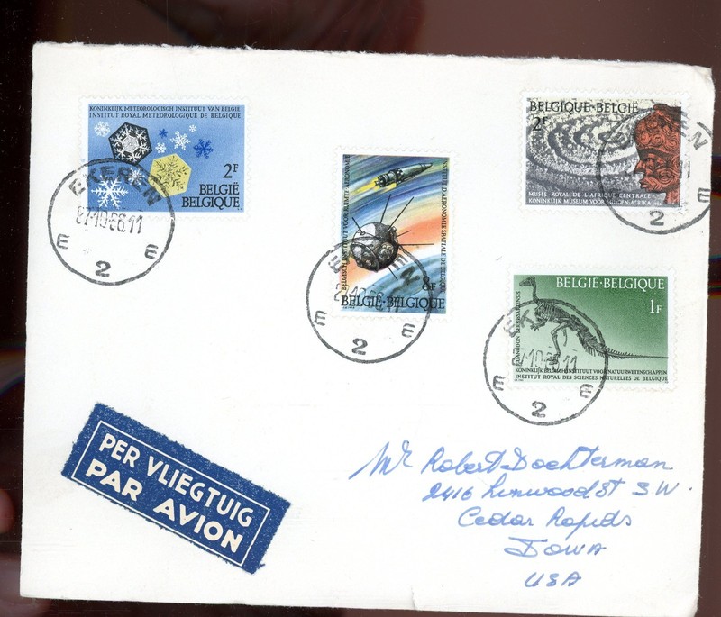 stamps-cover-Belgium-space travel