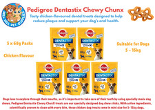 Pedigree Dentastix Chewy Chunx Chicken Dental Chews for Small Breeds 5 x 68g
