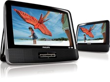Philips Portable DVD Player PD9012P/37 - 9-Inch LCD Dual Screens MP3 Player