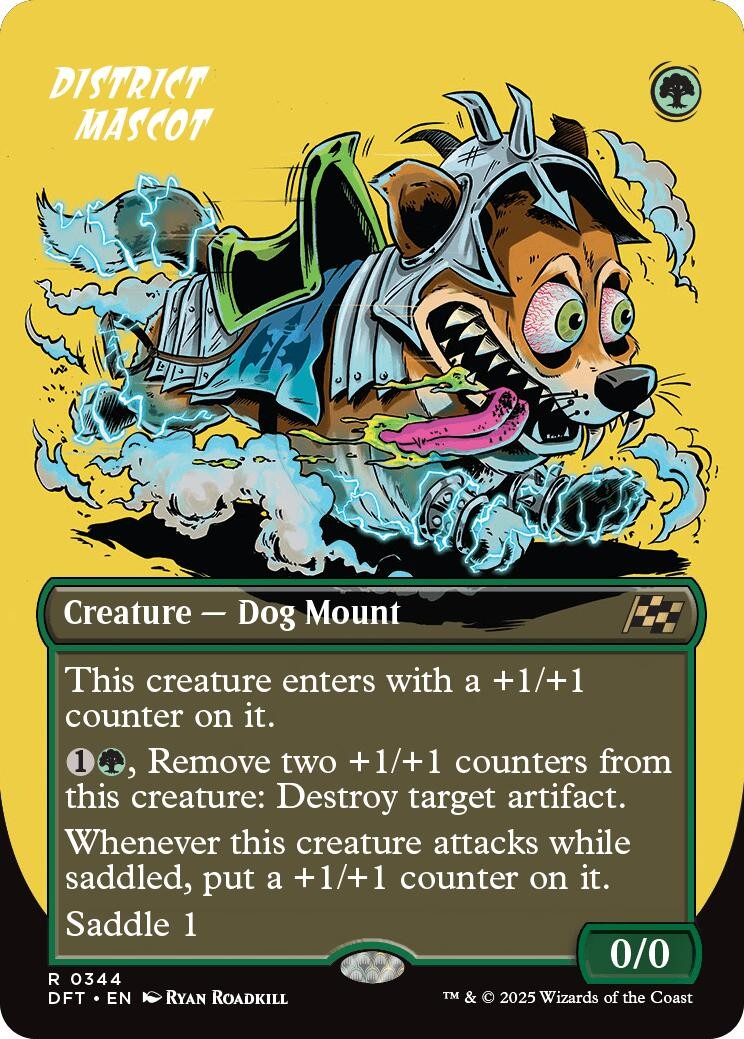District Mascot (Borderless) Aetherdrift NM MTG