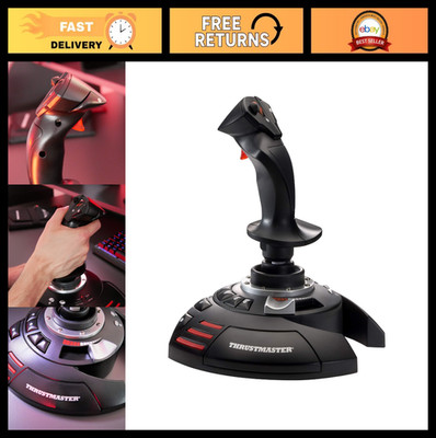 Ergonomic Flight Simulator Joystick USB - T-Flight Stick X for PC Gaming