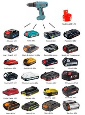 Alter Makita 14V Werkzeugadapter für verschiedene Akkutypen (WÄHLEN SIE...