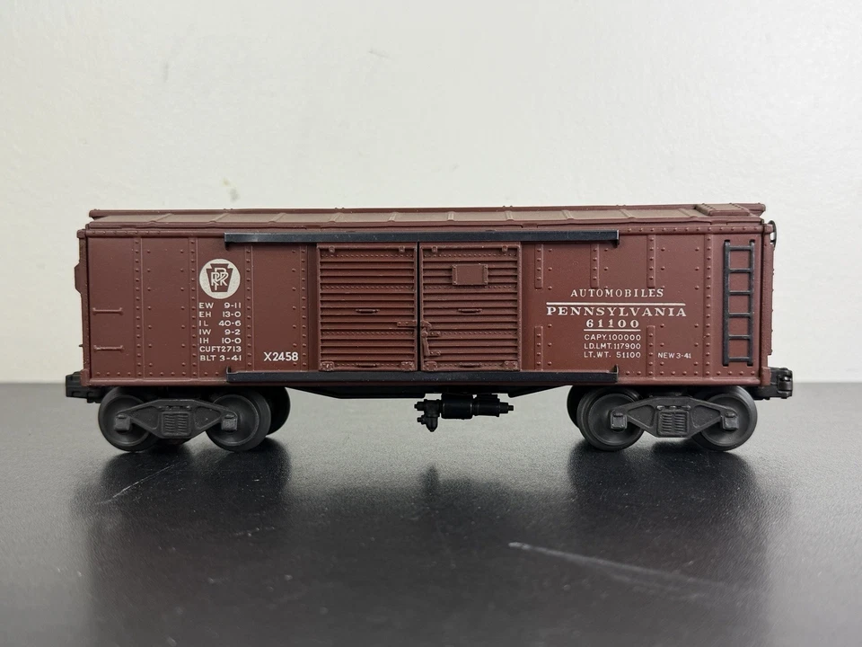 VTG LIONEL X2458 PENNSYLVANIA 61100 Automobile Box Car Double Door - C-7 Exc. - Image 2 of 4