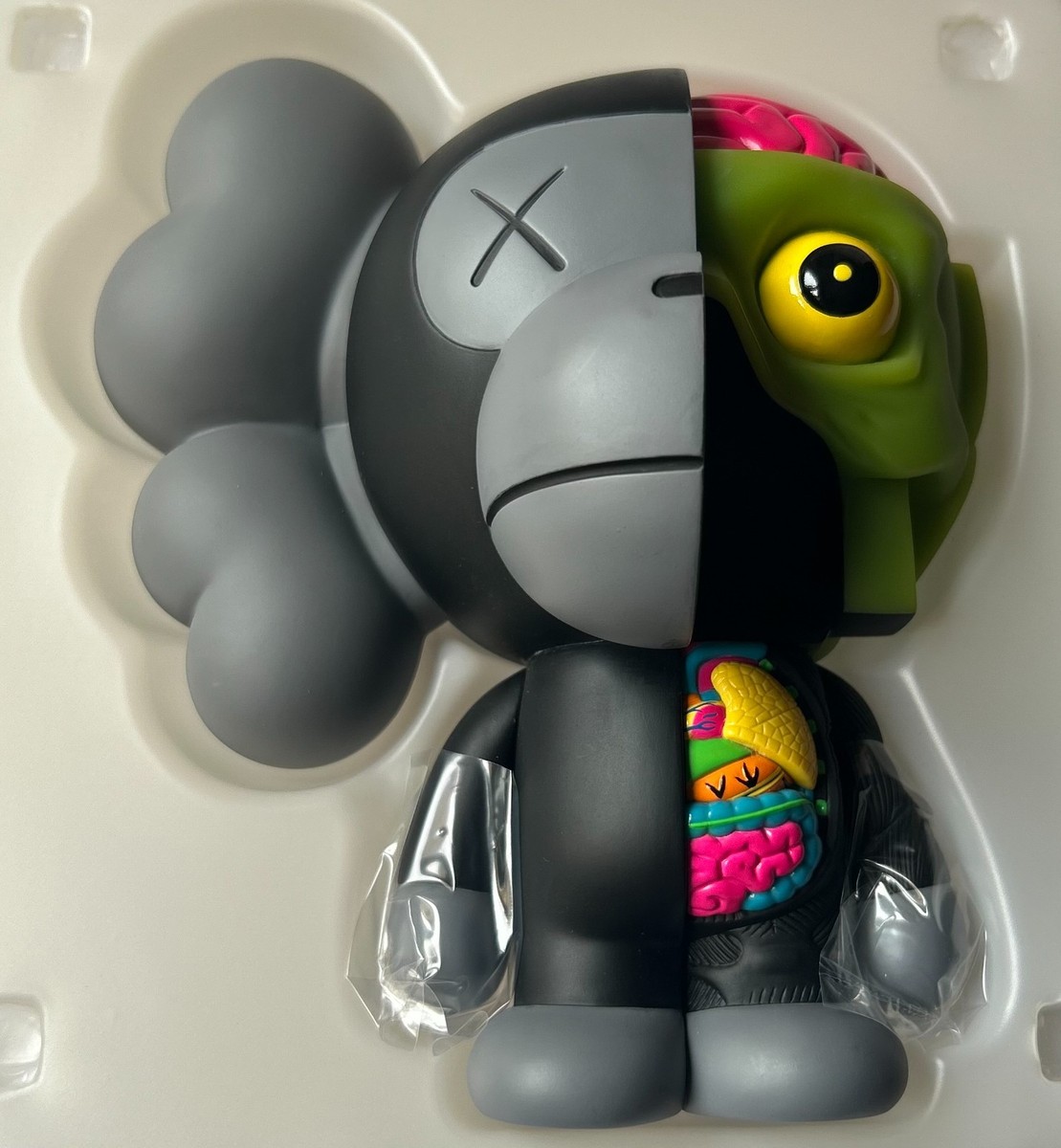 KAWS x BAPE Dissected Baby Milo Vinyl Figure Black A Bathing