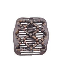 Women Magic Hair Combs Wood Beaded Stretch Double Side Combs Clips Bun Maker Hai