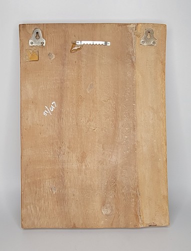 Pannello artistico in legno di koa rustico intagliato a mano uccellino orchidea fiore - Foto 4 di 5