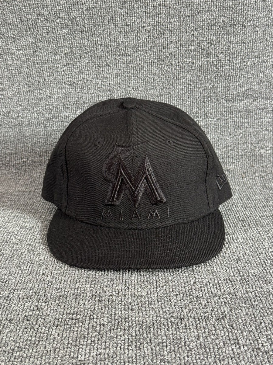 New Era Miami Marlins 59FIFTY Fitted Hat Black 7 1 2 MLB Cap