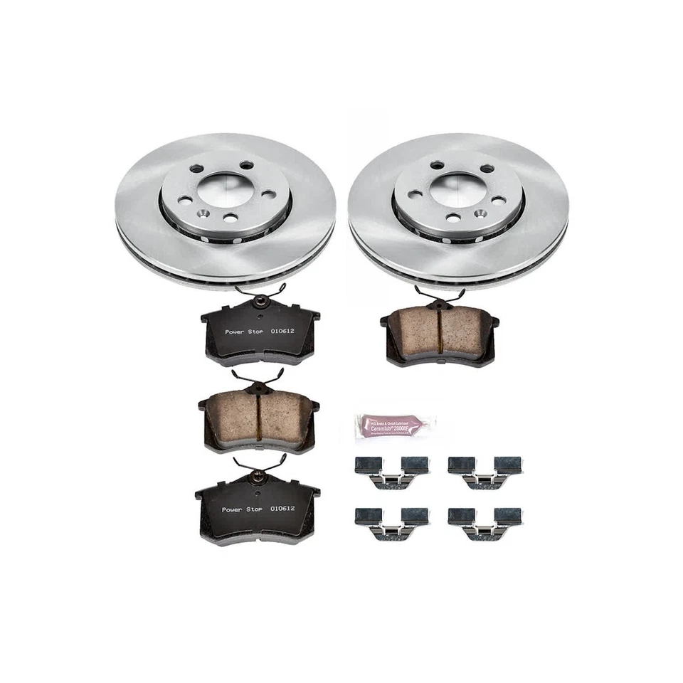 Kits de discos y pastillas de freno Powerstop KOE920 juego de 2 ruedas traseras para VW Audi TT Quattro Foto 4 de 4