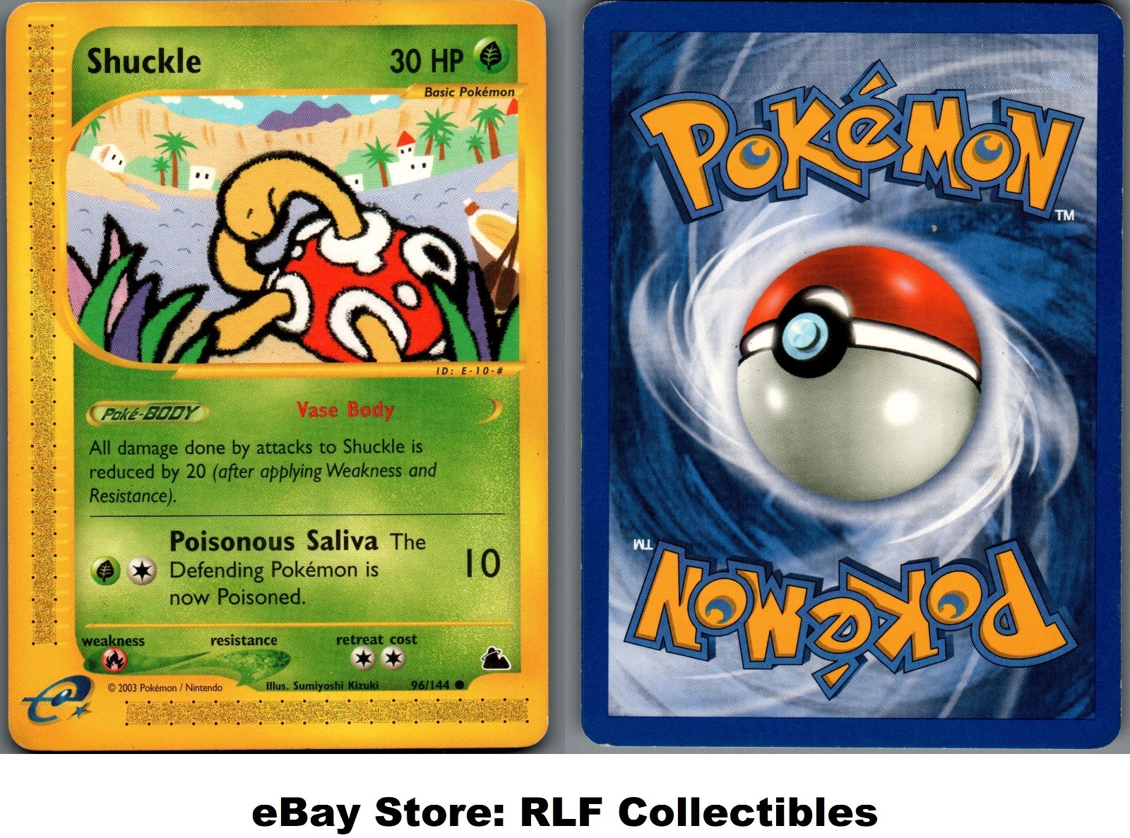 2003 Pokemon, Skyridge, #96/144 Shuckle, Common