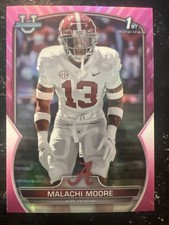 2022 Bowman University Chrome - Malachi Moore #74 Pink Refractor (RC)