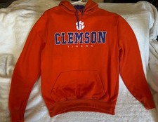 Clemson Mens Orange Pullover Hoodie M Graphic...