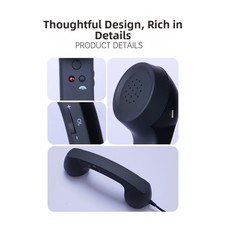Type C Retro Telephone Handset Wired Receiver for Comfortable For Mobile Calls