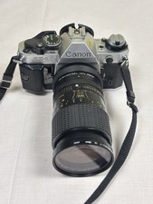 Canon AE-1 Program Vintage 35mm SLR Film Camera Silver Black untested