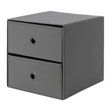 Ikea Flarra Dark Grey storage chest of 2 drawers for Kallax NEW