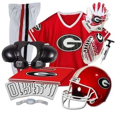 Georgia Bulldogs Kids NCAA 11pc Deluxe Football Uniform Set, Small