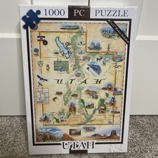Utah State 1000 Piece Jigsaw Puzzle Xplorer Maps New