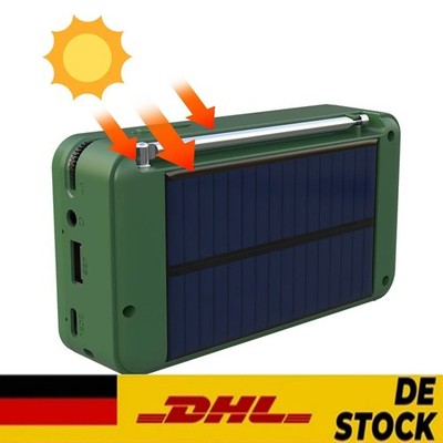 Portable Digital Radio Bluetooth-Compatible Solar/Rechargable FM Radio