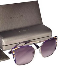 Bvlgari BV 6179 2014/67 Women Gold Violet Gradient Mirror Sunglasses 55-17mm