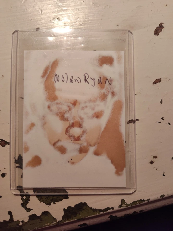 Tarjeta de boceto dibujada a mano 1/1 de Nolan Ryan Foto 2 de 2