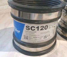 1x Flexseal Flexible Rubber Coupling SC120 105-120mm Clay plastic cast adapter 